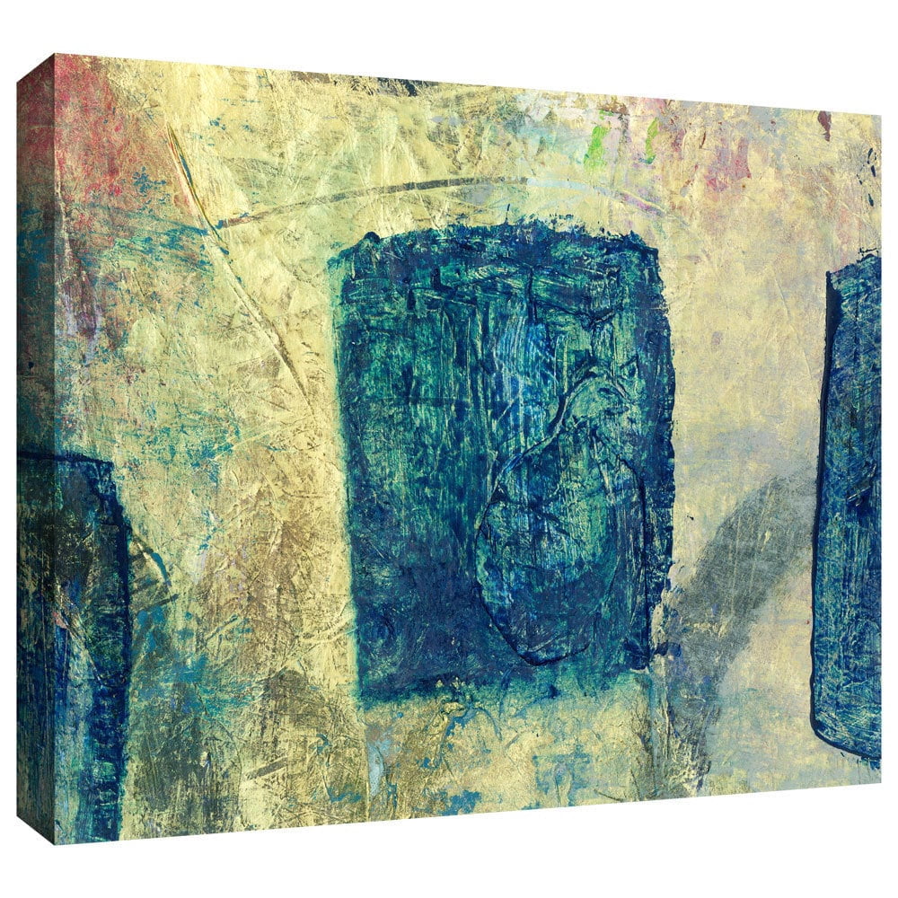 ArtWall Elena Ray "Blue Golds" Gallery-Wrapped Canvas
