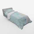 thumbnail image 3 of Ambesonne Flower Bedding Set 4 Pcs, Hibiscus Exotic Plant, Queen, Pale Blue Pale Pink, 3 of 3