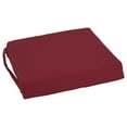 thumbnail image 2 of Blazing Needles Indoor 16" x 16" Twill Chair Cushion, Burgundy, 2 of 3