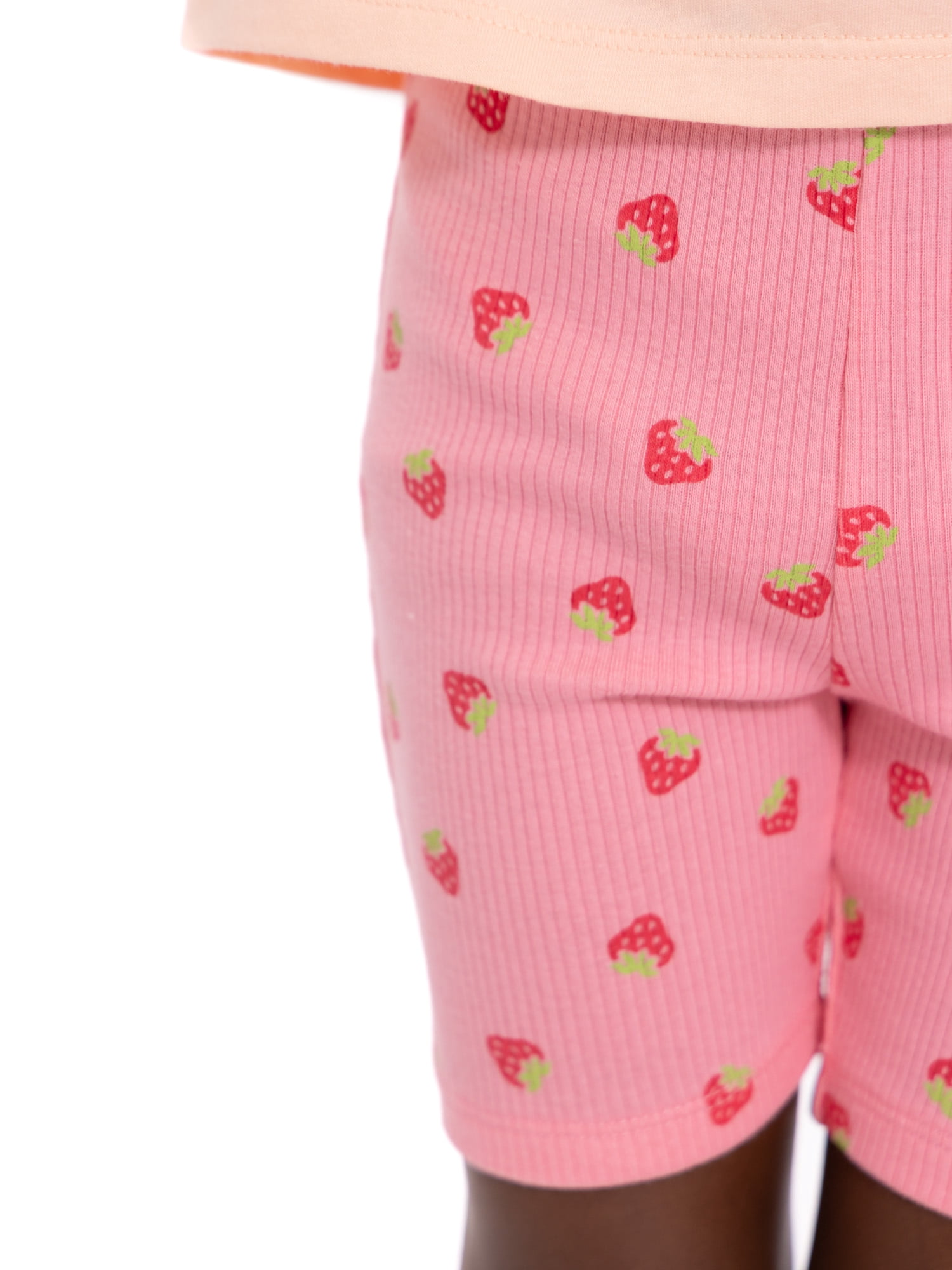 Strawberry Shortcake Toddler Girls Graphic Tee and Bike Shorts Set, 2-Piece, Sizes 12M-5T