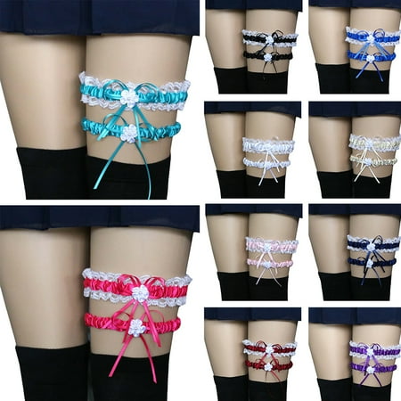 

Travelwant 2Pcs/Set Wedding Garters Lace Bridal Garter Faux Pearls Garter for Bride Lace Garter Belt Set Bridal Wedding Garter Gift for Bride