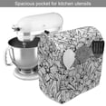 thumbnail image 2 of Modern Floral Stand Mixer Cover, Highly Detailed Hand Drawn Like Daffodil Flowers Monochrome Sketch, Kitchen Appliance Organizer Bag Cover with Pockets, 5 Quarts, White and Pale Taupe, by Ambesonne, 2 of 4