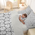 thumbnail image 4 of Castle Fairy Volleyball Print Full Size Bedding Sets 7 Pieces, Sport Theme Full Size Bed in a Bag, Black White,Grey Reversible, 4 of 7