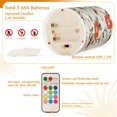 thumbnail image 5 of Yayeee Flameless Candles with Remote Flickering Battery Operated Multi Color Changing, Red and White Floral Pattern, 5 of 7