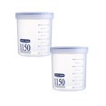 thumbnail image 1 of Oleegame 2 Pcs Bocal Rond en Plastique Scellé pour Rangement de Produits Bocal de Rangement Cuisine Boîte de Rangement Multigrains, 1 of 7
