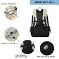 thumbnail image 4 of FORMRS Kids Backpack for School Unisex 17" Casual Bookbag Travel Daypack with Compartment Pockets, Sage Green Stripe Pattern, 4 of 7