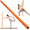 1-Orange, variant on Adjustable Yoga Stick for Stretching & Balance, Upgraded Workout Pilates Equipment for Back Posture Corrector, 4-Section Steel Mobility Bar for Flexibility, Physical Therapy, Exercise Training
