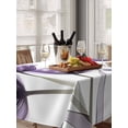 thumbnail image 6 of Purple Tulip Floral Table Cloth, Pastel Country White Wildflower Waterproof Tablecloth for Rectangle Tables, Reusable Washable Fabric Table Cover for Restaurant Kitchen Dining Tables 52"x70", 6 of 6