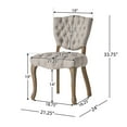 thumbnail image 3 of Case Tufted Dining Chair with Cabriole Legs (Set of 2), 3 of 12