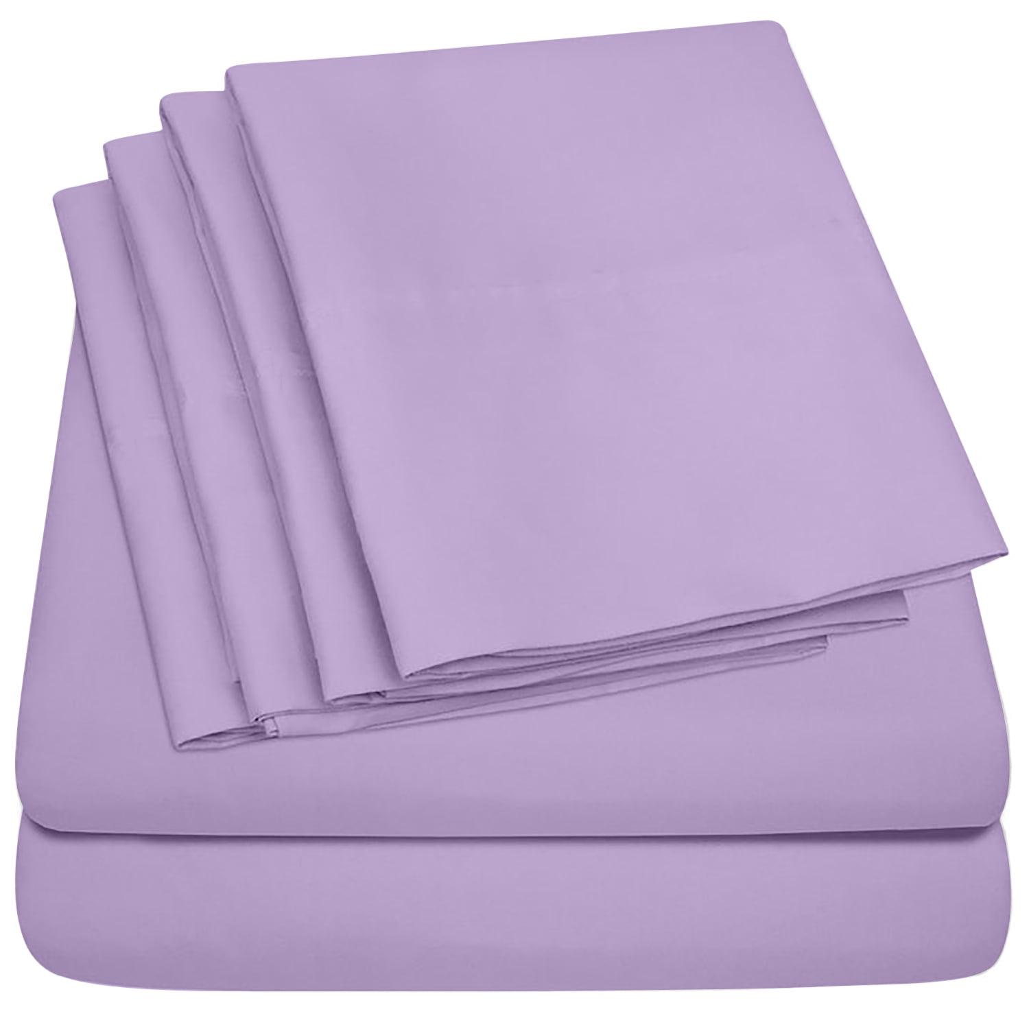Hotel Collection Rayon derived from Bamboo Bed Sheet Set - 6 Piece, Full, Lilac