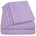 thumbnail image 4 of Premium Home Collection Microfiber Soft Cooling Bed Sheet Set - 6 Piece, Queen, Lilac, 4 of 7