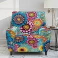 thumbnail image 2 of Kuiaobaty Mandala Flower Print Reclining Sofa Slipcover Breathable Recliner Chair Cover Large Durable Recliner Couch Cover Washable Reclining Slipcover with Side Pocket for Pets Kids, 2 of 8