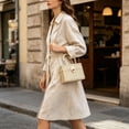 thumbnail image 5 of Woven Paper Box Handbag with Detachable Chain Strap - Lightweight Boho Straw Textured Tote Crossbody for Summer Beach Vacation,White, 5 of 6