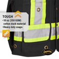 thumbnail image 2 of Pioneer 100% Cotton Hi Vis Surveyor's Safety Vest for Construction - Reflective Tape - 10 Pockets - Class 1 - Black, 2 of 8