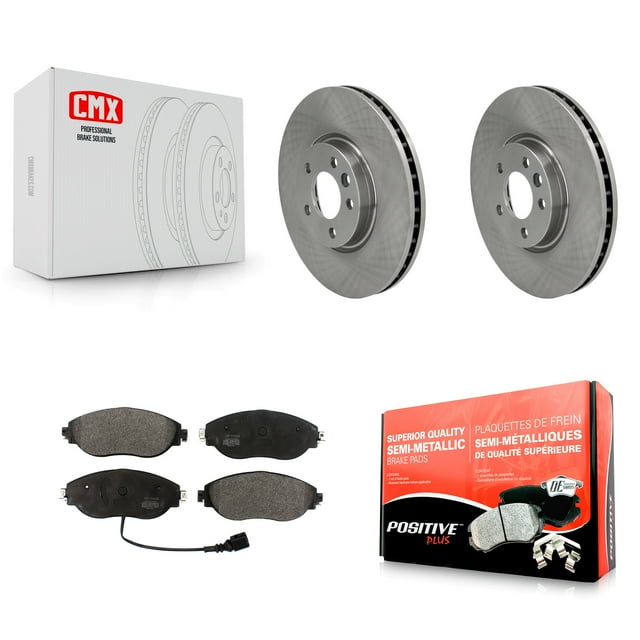 Transit Auto Front Disc Brake Rotors and Semi-Metallic Pads Kit for Car 2013-2014 2016 Volkswagen CC AWD K8F-102664