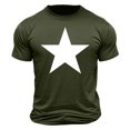 thumbnail image 2 of PNTUTB Men's Fashion Star Print Short Sleeve Crew Neck Casual Summer Classic Basic Tee Shirts, 2 of 6