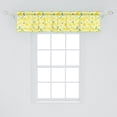 thumbnail image 2 of Ambesonne Lemon Window Valance, Cartoon Lemons Zigzags, 42" x 12", Mustard Lime Green, 2 of 3