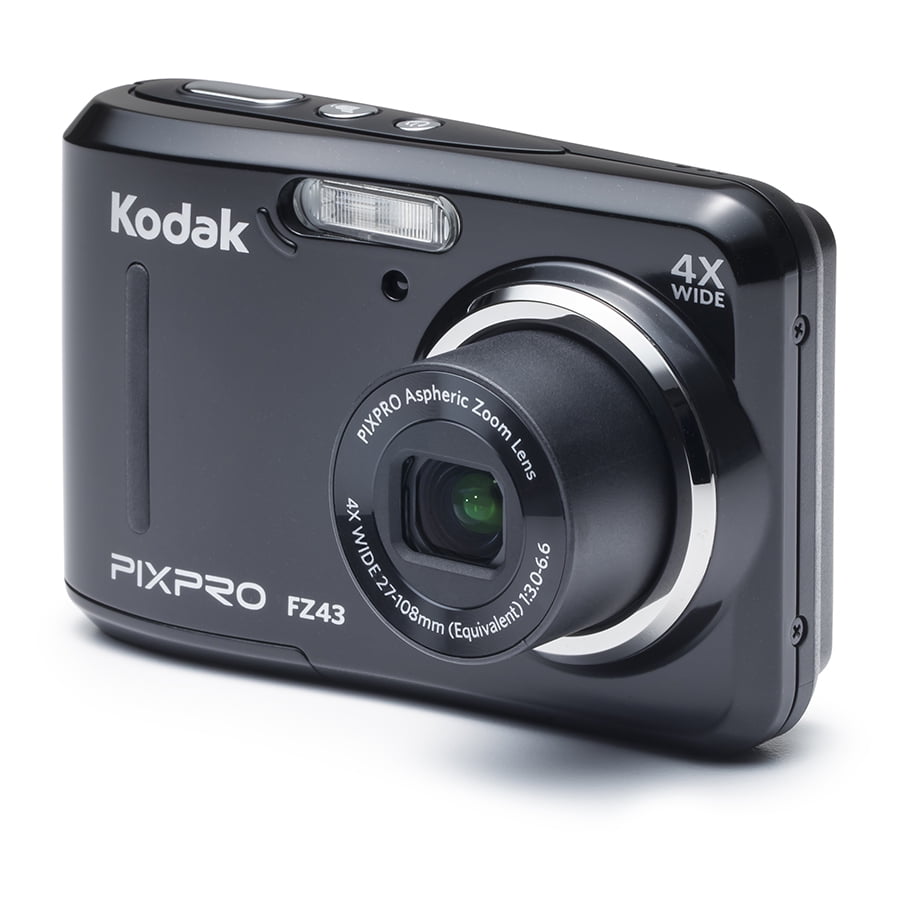 KODAK PIXPRO FZ43 Compact Digital Camera 16MP 4X Zoom HD 720P, Black - Walmart.com