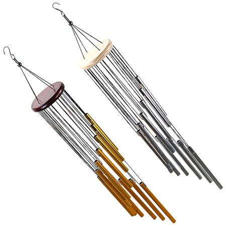 2 Pcs ???? 12?????? ???????????? ? ?????????2pcs? (? ,? ?1pcs) Gold Decor Small Wind Chime Wind Chimes Indoor Student