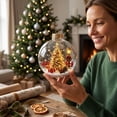 thumbnail image 6 of JHRGJIO Clear Plastic Christmas Ornament Balls, Fillable Transparent Baubles Accent, Mini Winter Scene Inside Christmas Tree Hanging Decorations Xmas Christmas Winter Decor, 6 of 6