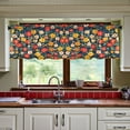 thumbnail image 3 of Yayeee Kitchen Curtains Tier Set of 2 Light Filtering 57"x24" Over Sink Window Panels, Vibrant Flowers, 3 of 7