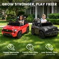 thumbnail image 4 of Licensed Toyota Tacoma 24V 2 Seater Truck, Powered Ride on Car Toy with Remote Control, Wisairt 4 Wheeler for Kids Toddler Ages 3-8, Black, 4 of 12