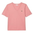 thumbnail image 1 of Lacoste Womens Cotton V Neck Relaxed Fit T-Shirt, 1 of 2