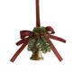 thumbnail image 3 of Adorno de campana de Navidad, campana de cobre, lazo, piñas, colgante de Navidad, corona colgante, decoración navideña para el hogar, 3 of 5