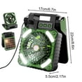 thumbnail image 2 of Bilqis Rechargeable Solar Powered Fan, Camping Fan Battery Powered & Solar Powered, Outdoor Fans with Light, for Home Outdoor Tent Travel BBQ Fishing, 2 of 3