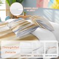 thumbnail image 2 of 3 Piece Brown Gray Duvet Cover Set Twin Size, Microfiber Comforter/Quilt Cover with Corner Ties and 2 Pillowcases, Vintage Abstract White Ombre Texture All Season Soft Bedding with Zipper Closure, 2 of 8