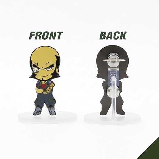 AURUS Jet Anime Metal Enamel Pin, Cowboy Bebop Series Alloy Collectible Figure with Stand, Multicolor
