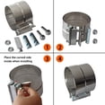 thumbnail image 3 of Pinzas de escape Shineyoo 5 Lap Joint de acero inoxidable 304 (paquete de 4), 3 of 6