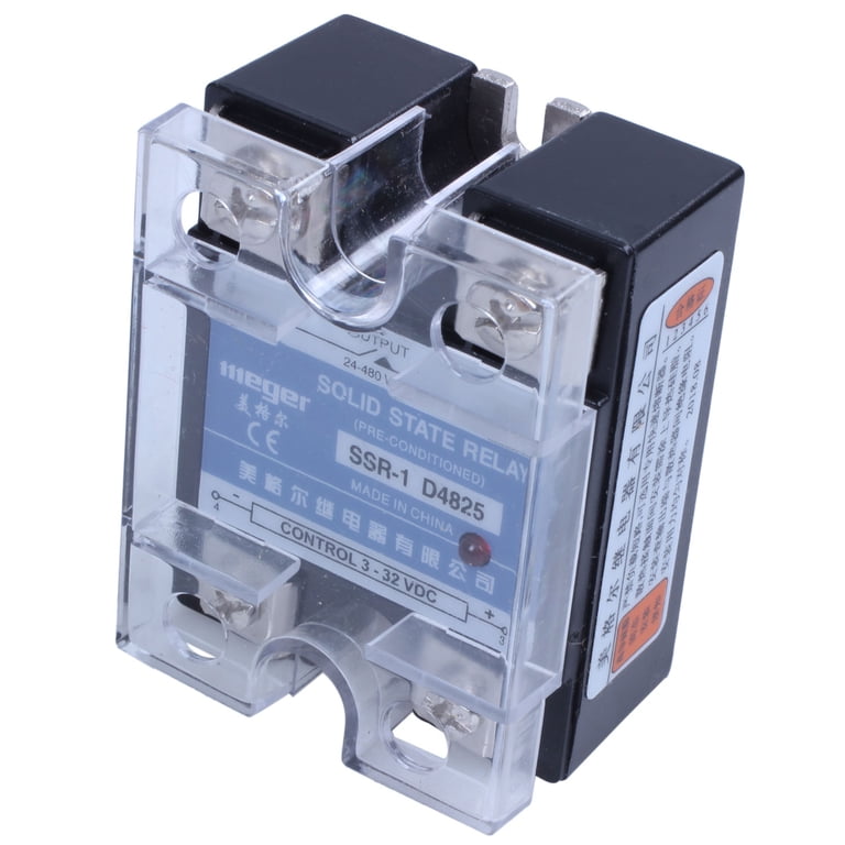 1 D4825 Relais Statique Monophasé SSR 25A DC 3-32 V AC 24-480 V