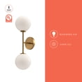 thumbnail image 3 of Alora Lighting WV549220MBOP Cassia 2 Light 20" Tall Bathroom Sconce - Black, 3 of 7