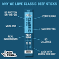 thumbnail image 3 of The New Primal Classic Beef Meat Stick, Whole30 Approved, Paleo, Keto, Gluten Free, Low Carb, High Protein, 1 oz, Pack of 20, 3 of 5