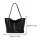 thumbnail image 2 of Bolso suave para axila para mujer, bolso de mano de PU de gran capacidad, bolso de hombro elegante, bolso de compras sencillo de Color sólido para ir de compras, 2 of 6