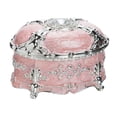 thumbnail image 4 of Caja de almacenamiento de joyas, contenedor de mesa, resistente al óxido, diseño vintage, caja de regalo de recuerdo, organizador de baratijas para Rosa plateado, 4 of 8
