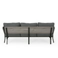 thumbnail image 4 of Noble House Zachariah Modern 3 Seater Bench Frame Sofa, Charcoal, 4 of 8