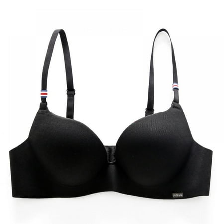 

Orchip Women s Push Up Basic Comfort Lightly Padded Wireless Plunge T-Shirt Bra Lift Up Everyday