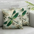 thumbnail image 3 of COMIO Vintage French Dragonfly Country Style Throw Pillow Case, Farmhouse Decor, Farmhouse Home Decor,Farmhouse Front Porch Decor, Backyard Cushion Cover for Sofa Couch Bed, 3 of 5