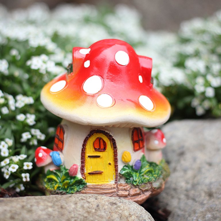 Top collezione miniature Fairy Garden e terrario Mushroom Fairy House statue
