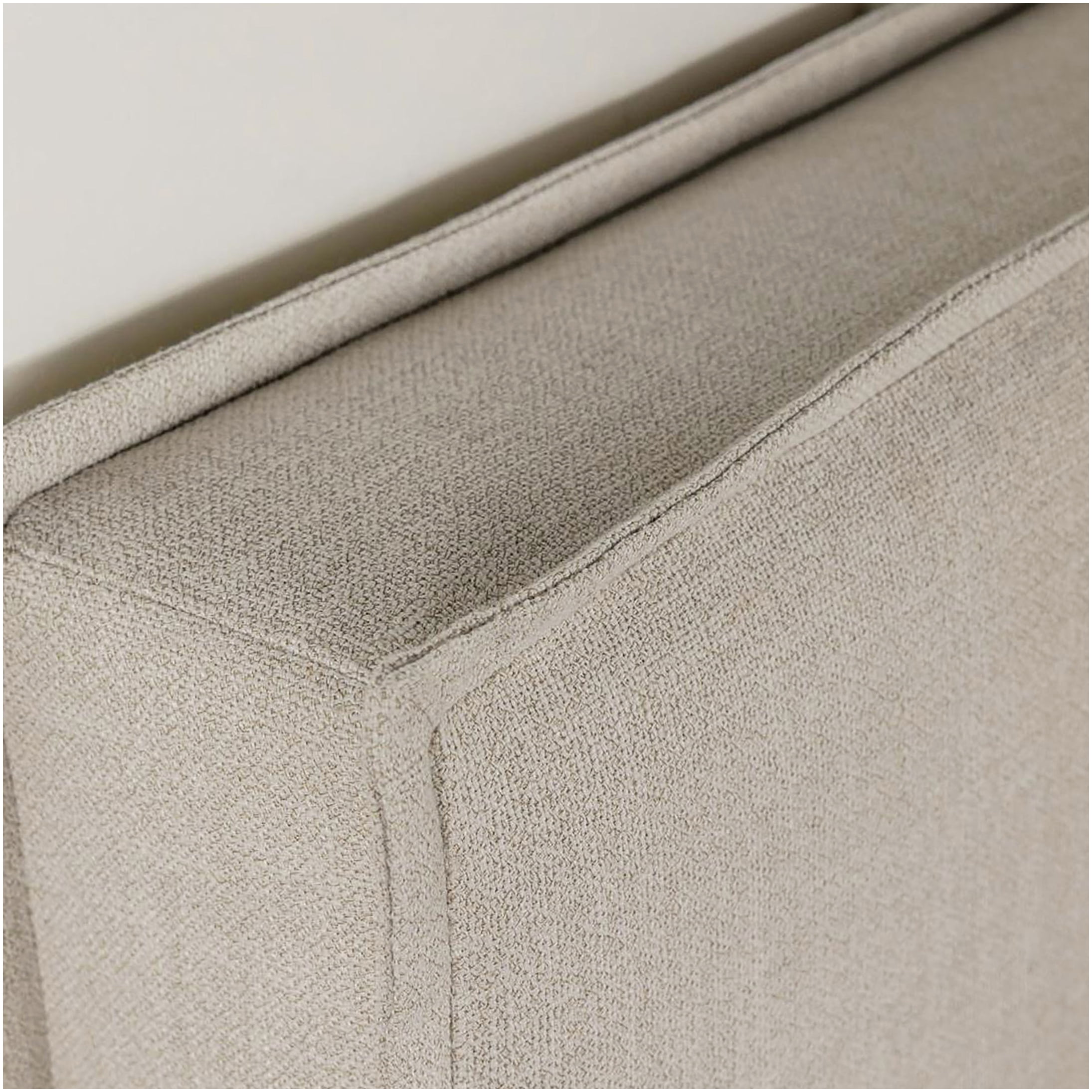 Upholstered Queen Headboard with Flange Stitching, Soft Fabric Bed Headboard for Master Bedroom