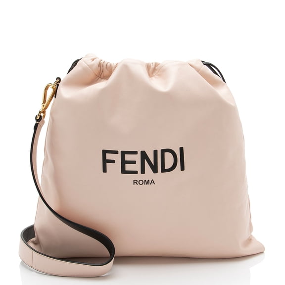 Pre-Owned Fendi Nappa Leather Drawstring Medium Shoulder Bag
