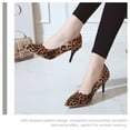 thumbnail image 4 of 1 par de mujeres Puntuados tacones de tacones altos zapatos leopardo tacón alto zapatos individuales tacones altos, 4 of 4
