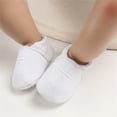 thumbnail image 2 of Scheam Baby Boys Baptism Shoes and Socks Set,Antislip Warm Infant Shoes,White Christening Sneaker with Embroidered Cross,Cotton Soft Sole Socks,for Christening Ceremony 4.72 inch, 2 of 7