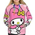 thumbnail image 2 of Lsque Sanrio Pattern Casual Women's Hoodie,Hooded Sweatshirt with Kangaroo Pocket,Pullover Hoodie with Eye-catching Drawstrings-Large, 2 of 8