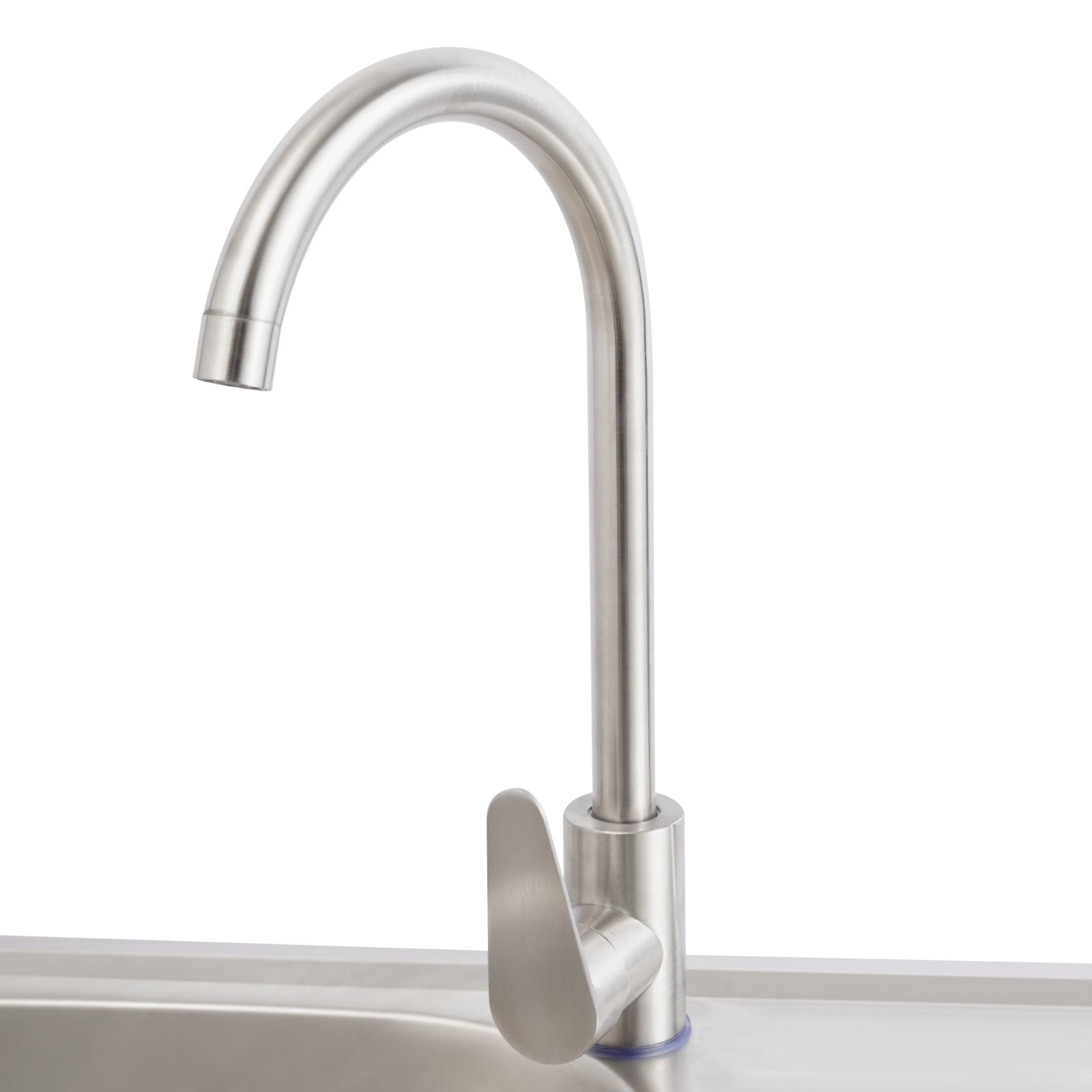 Freestanding Modern Stainless Steel Kitchen Sink with Faucet 35x32cm Basin 40kg Capacity Silver Utility Sink