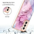 thumbnail image 6 of Designed for Samsung Galaxy S21 Plus Marble Case, Ultra Thin Girls Women Plating Marble Designed Flexible Soft TPU IMD Marble Protective Case Cover for Samsung Galaxy S21 Plus - Pink, 6 of 6