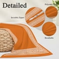 thumbnail image 3 of Burnt Orange Geometric Small Pillow Covers, Country Greece Key Art Soft Breathable Throw Pillow Cases with Invisible Zipper, Decorative Pillowcase Pillows Protectors for Sofa Bed Chair 12"x20", 3 of 9