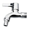 thumbnail image 4 of HINTRMENT Screw Thread Design Hose Outlet Tap Zinc Alloy Silver 1Pcs 3.6*3.4*0.8in, 4 of 8